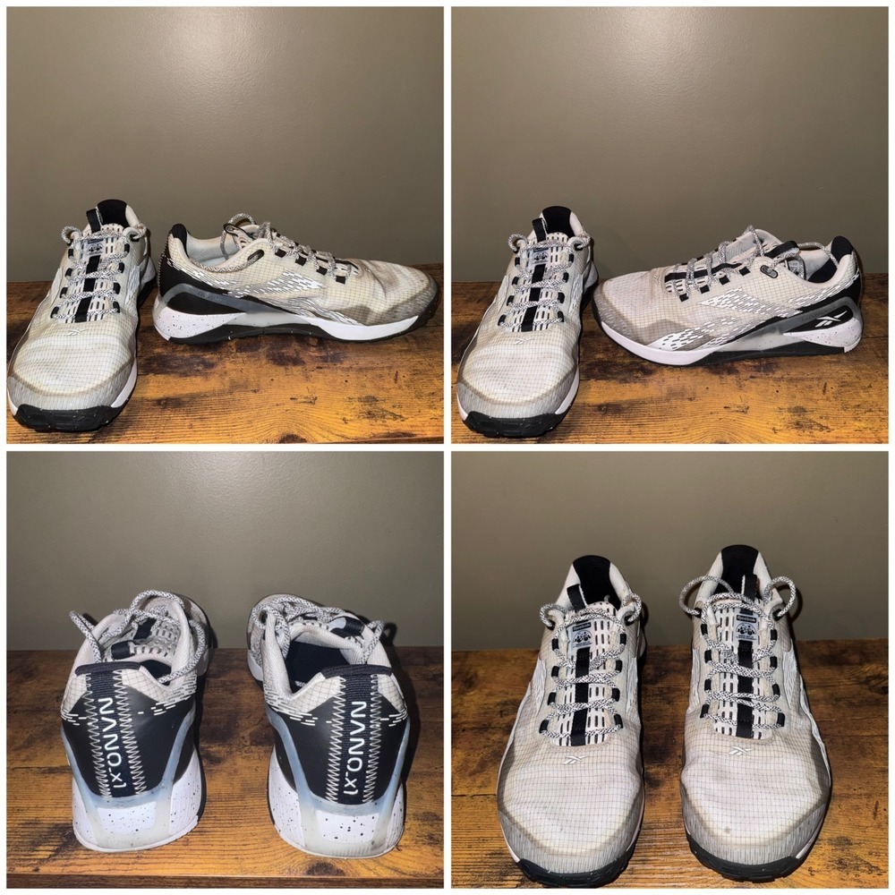 Reebok Nano X1 Training Shoes Womens Outdoor Amusement Chalk Black 9.5 GOOD